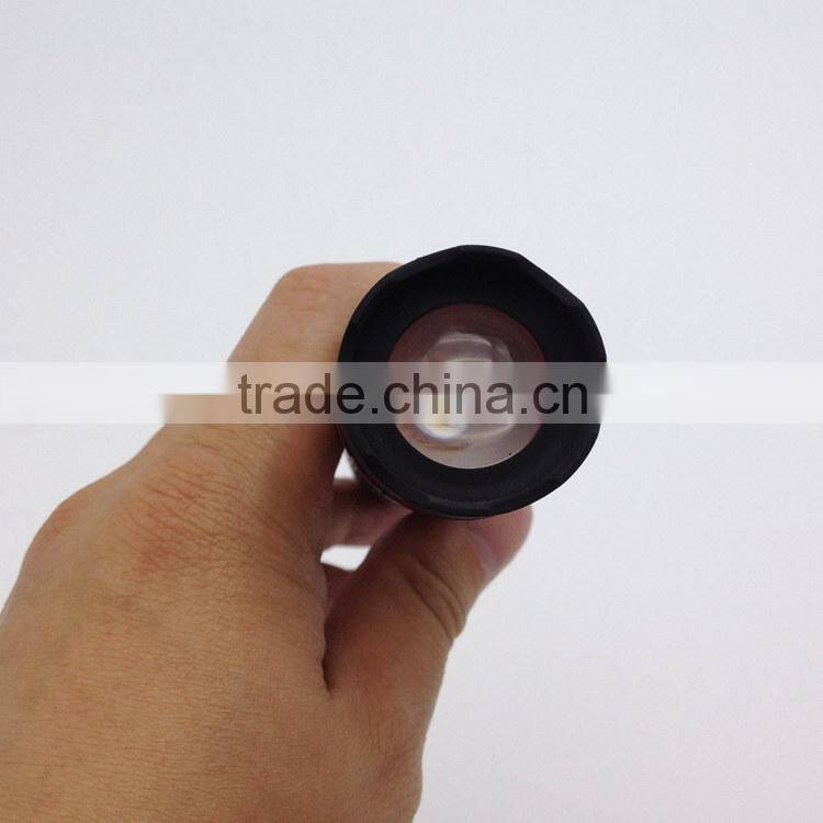 1W powerful led colorful promotional Zoom flashlight with color ring