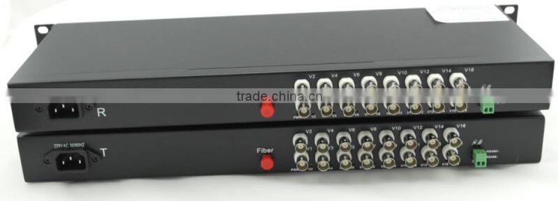 16Ch fiber optic CCTV Video Transceiver