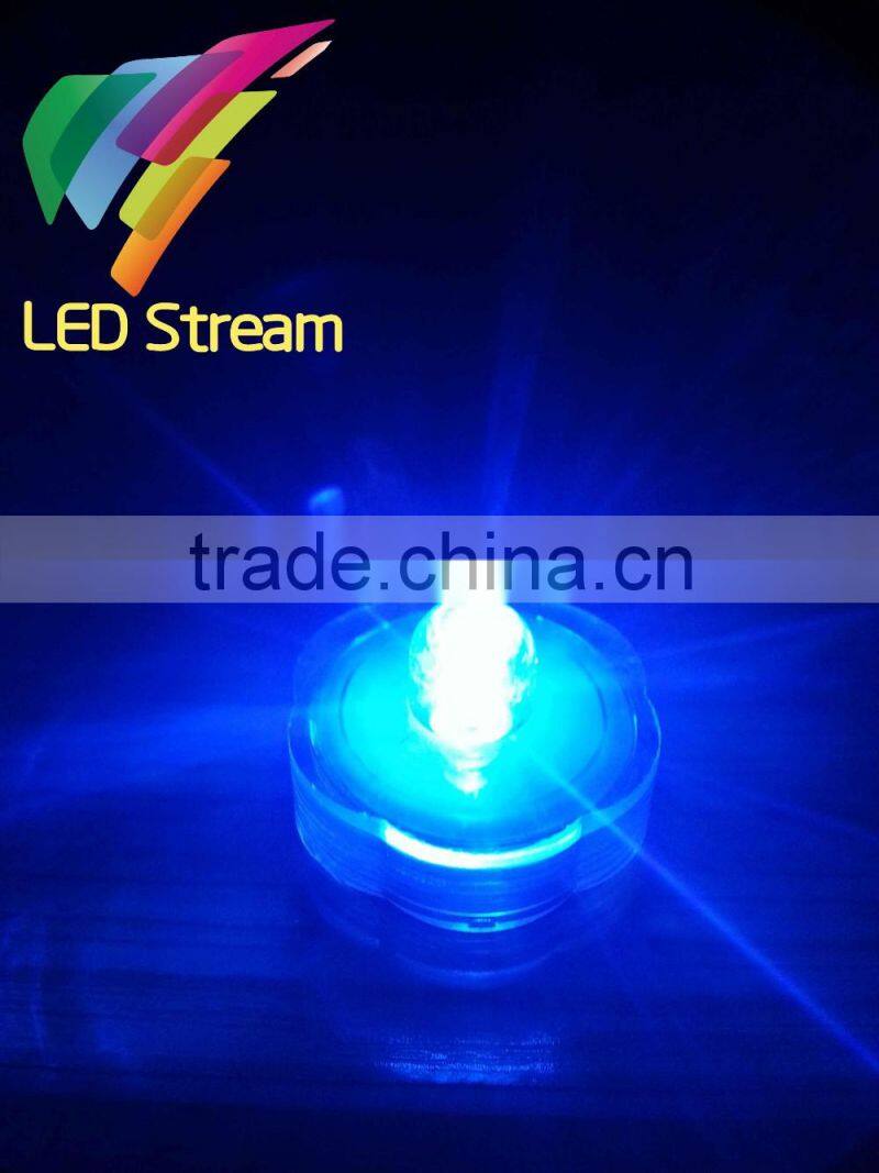 Mini Waterproof Flower Tea Light Submersible Lamp For Christmas Holiday Wedding Party Swimming Pool Cell Battery