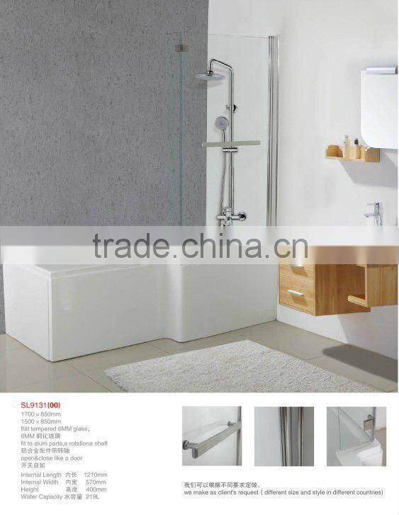 P shape acrylic bathtub,baby bathtub,square acrylic bathtub