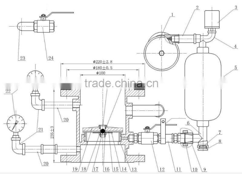 wet alam valve for fire fighting system