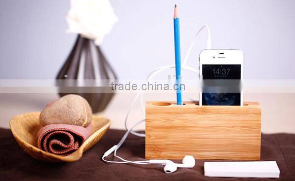 Hand made bamboo pen holder,office multifunctional stationery stand, cellphone holder