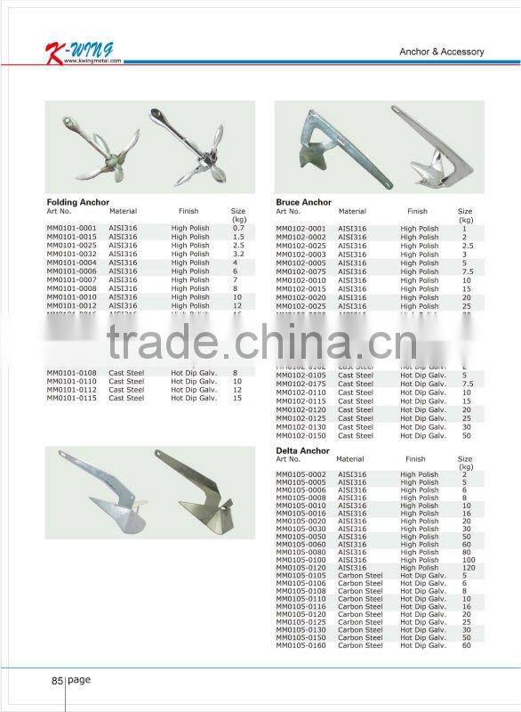 Stainless Steel Marine Anchor