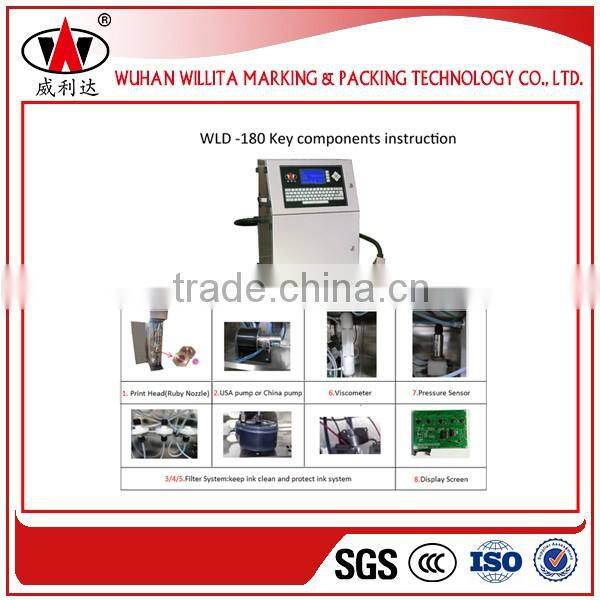 Glasss bottle expiry date automatic industrial ink jet printing machine