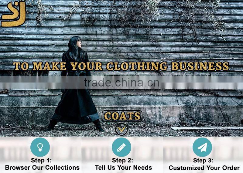 OEM factory price collarless fur coat, trench style long women fur coat