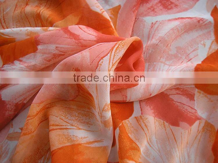 100% viscose printed fabrics slim weding dressn material rayon georgette cloth