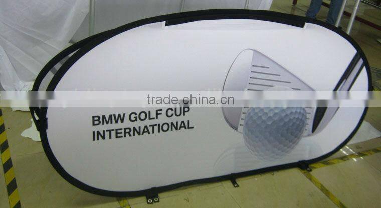 Horizontal advertisement folding a frame