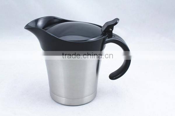 Stainless Steel Double Wall Gravy Boat With Spout & Lid