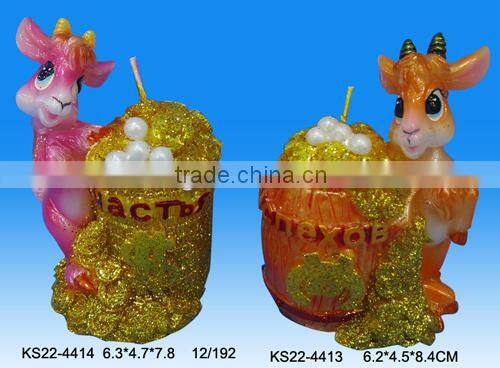 2015 new year Symbol decoration Chinese Zodiac sheep candle