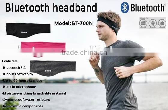 Wireless Bluetooth Sports Headband Earphones Handsfree Call Music Mic Speaker