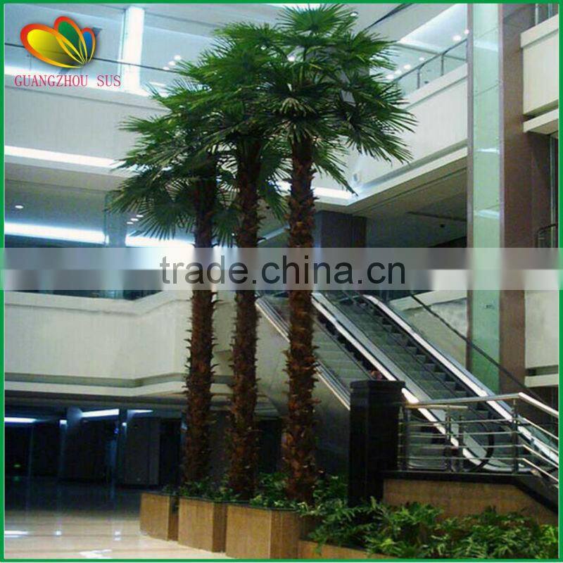 Wholesale artificial palm tree fiberglass artificial fan palm tree