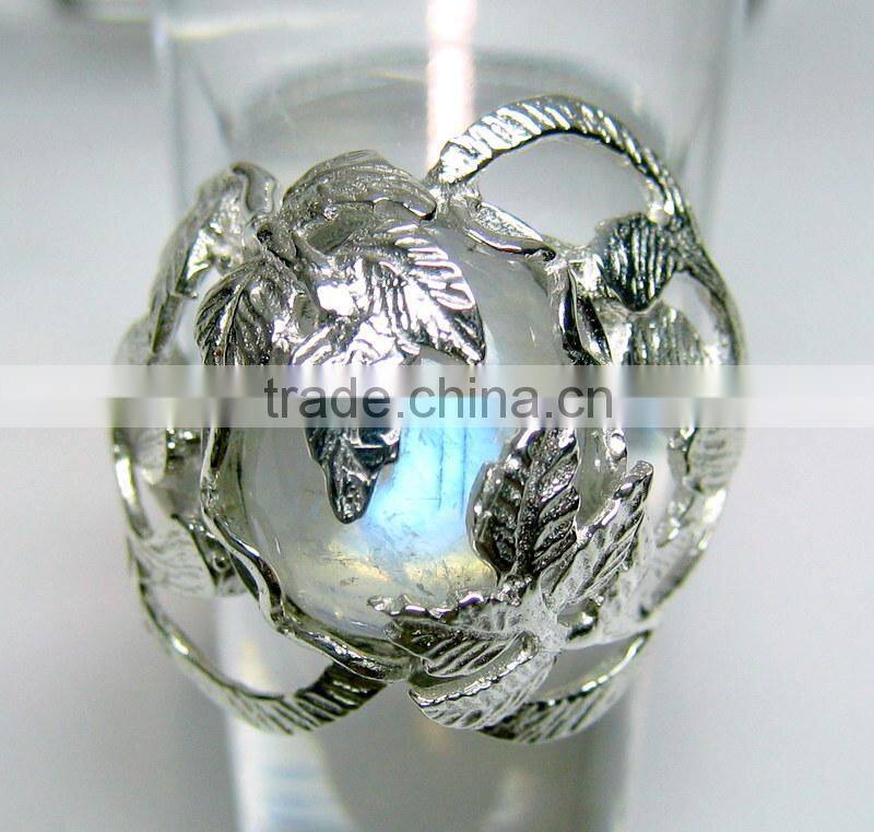 Ruby & Aquamarine Rough Natural Gemstones Rings, Matt Finish Adjustable Rings, 925 Solid Sterling Silver Rings