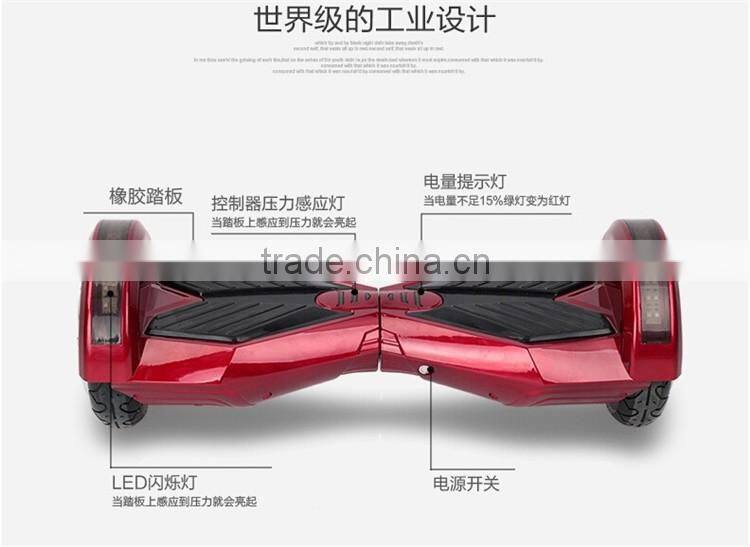 8 inch CE Certificated Electric Scooter 2 Wheel Scooter Self Balancing Scooter Smart Balance Led Light Hoverboard