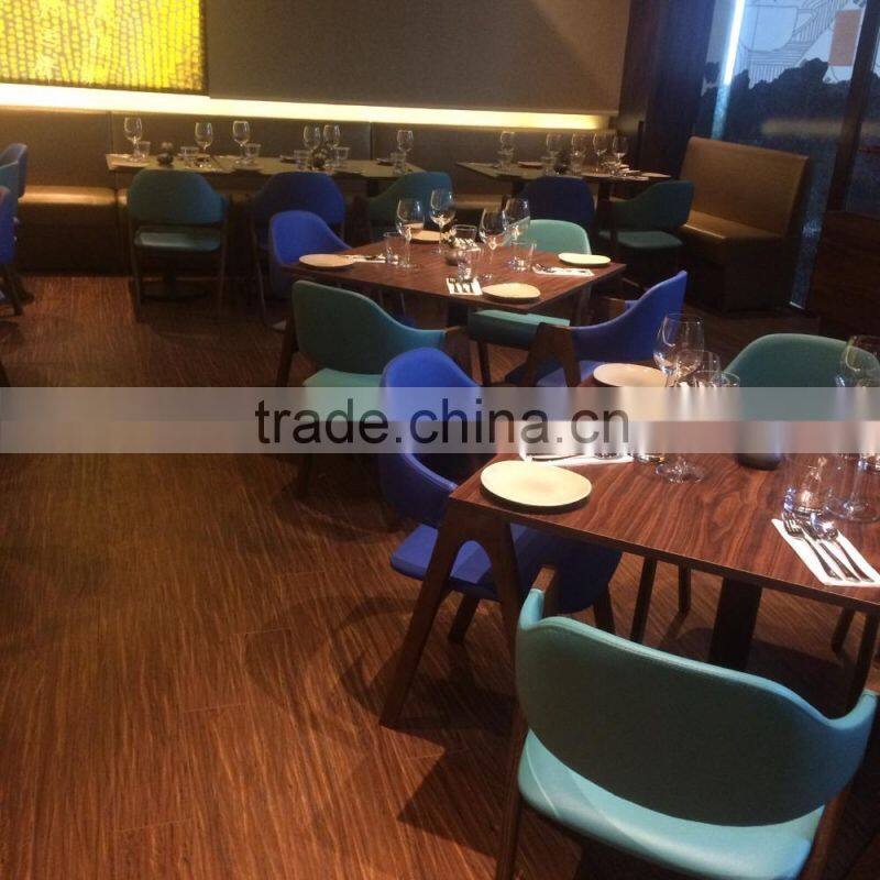 Wooden High End Leather Cafe Chair (FOH-NCP11)