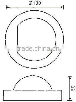 LED mounted brass wall light