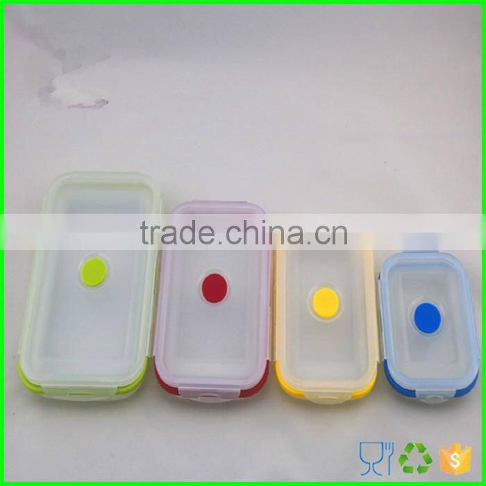 4 Pack (350ML , 540ML , 800ML , 1200ML)Fashionable & Stackable Food Storage Containers, silicone collapsible lunch box