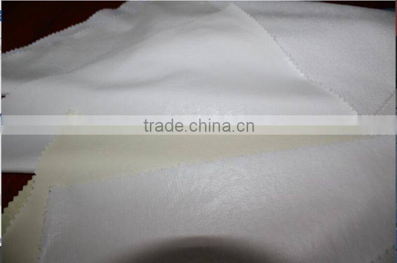 PU Laminated Waterproof Bleached Towelling Fabric(75%cotton25%polyester)