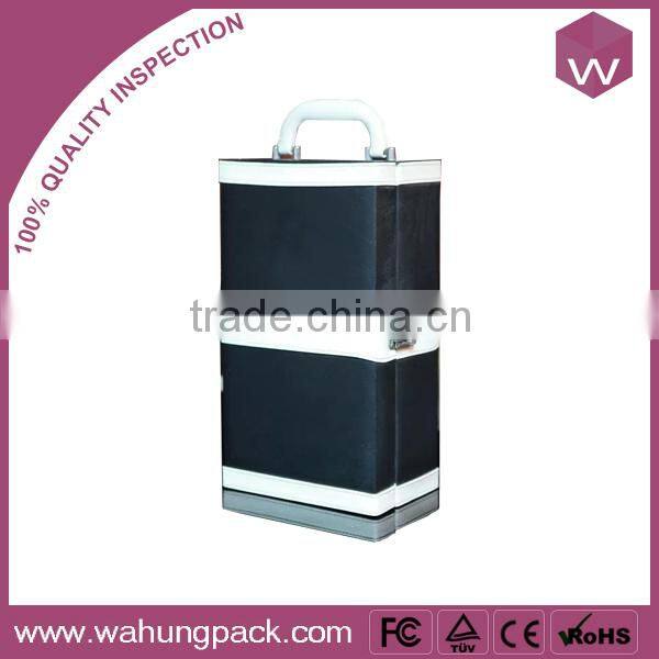 Top Quality Leather Wine Gift Box Custom /Black PU Wine Bottle Box For Sale