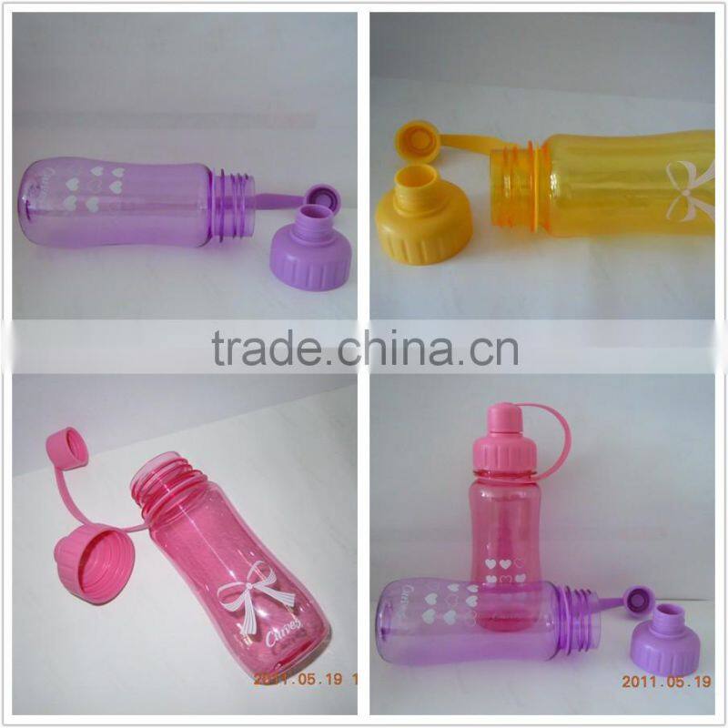 New product disposable drinkware water plastic bottle color change plastic bottle wholesale plastic water bottle with spout cap
