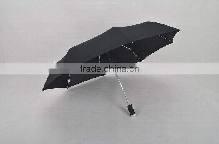 auto open and close fashion zincification shaft and rib led light umbrella