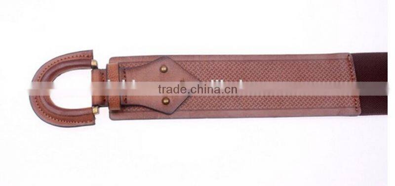 brand fashion ladies and women all-match decoration needle buckle elastic brown wide waist belt