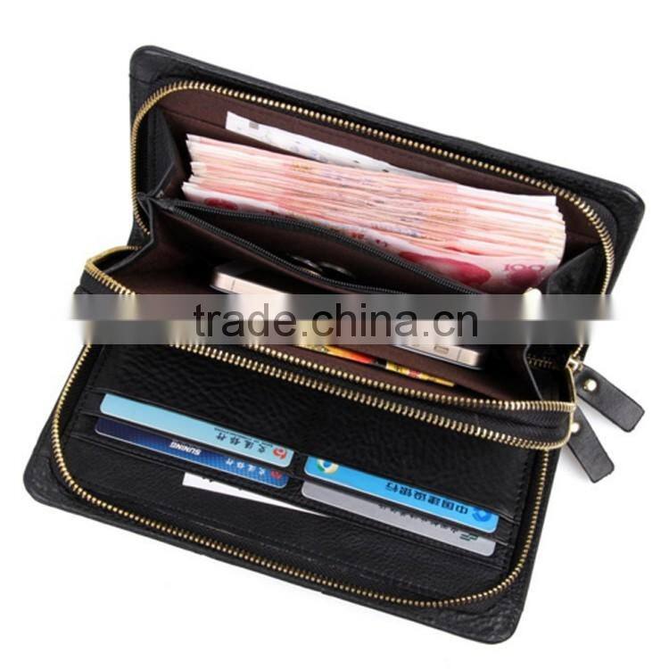 Durable hot sale crazy horse leather wallet for man China manufacturer