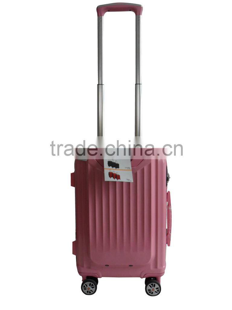 2104new type pure PC luggage trolley case,pink trolley luggage 20,24,28