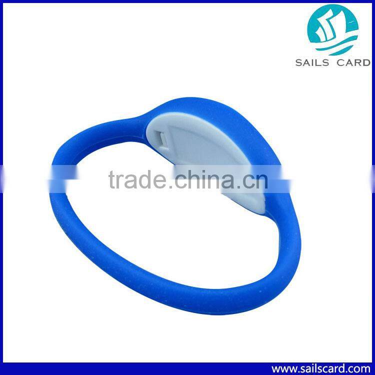 Hi-end Silicone bracelet round silicon wristband for RFID system