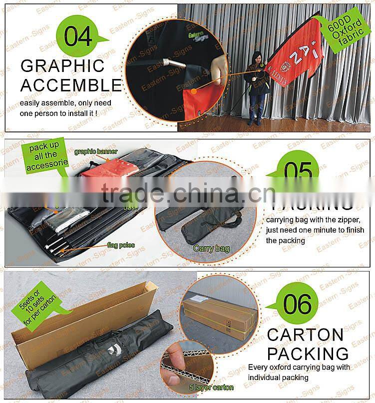 Top Advertising Flying Banner Custom Printing Free Design Teardrop Advertising Feather Banner