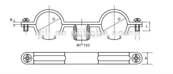 double pipe clamps M-7 without rubber