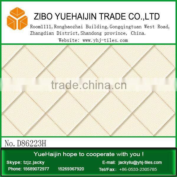 3D inkjet Glazed beige color wall ceramic tile for living room
