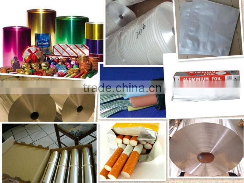 Aluminium Mylar film for Insulation materials,cables,Flexible duct,packaging