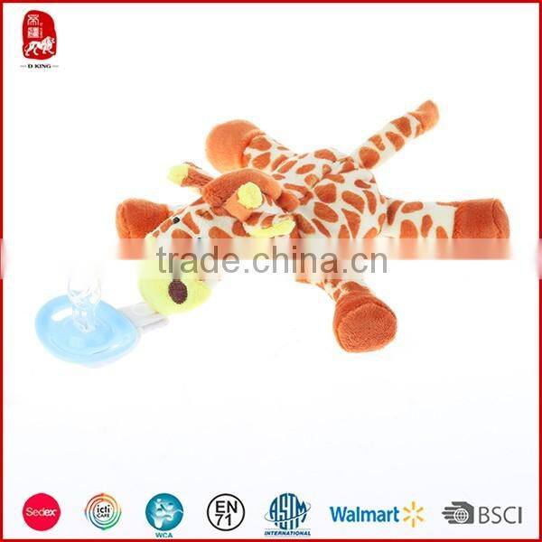 Eco-friendly Any Design Plush Pacifiers Custom Pacifier With Plush Toy