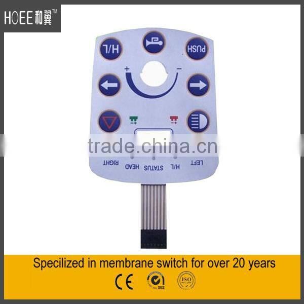 high quality Custom Polyester foil switches membrain keypad keyboard