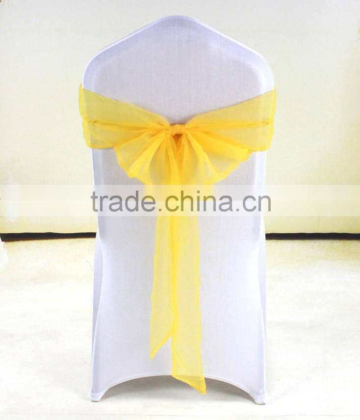 Customized Colorful Wholesale Organza Chair Sash