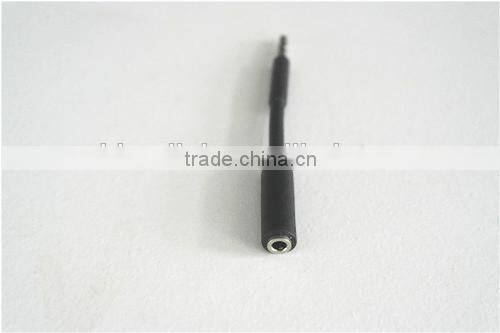 Aux Stereo 3 Ring Gold Plated 3.5mm Male to 3.5mm Female black color