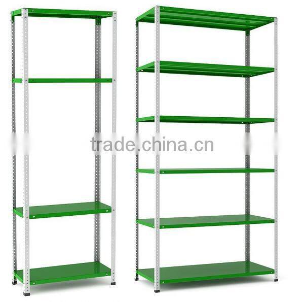 sloted angle Light duty plastic bins storage shelf