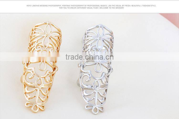 Top Quality Long Hollow knuckle ring for women