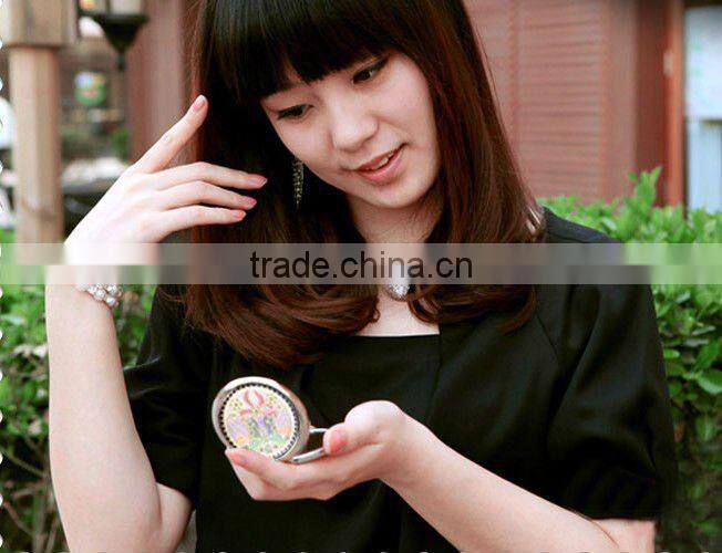 Crystal Decorative Mirror Round compact (R-1379