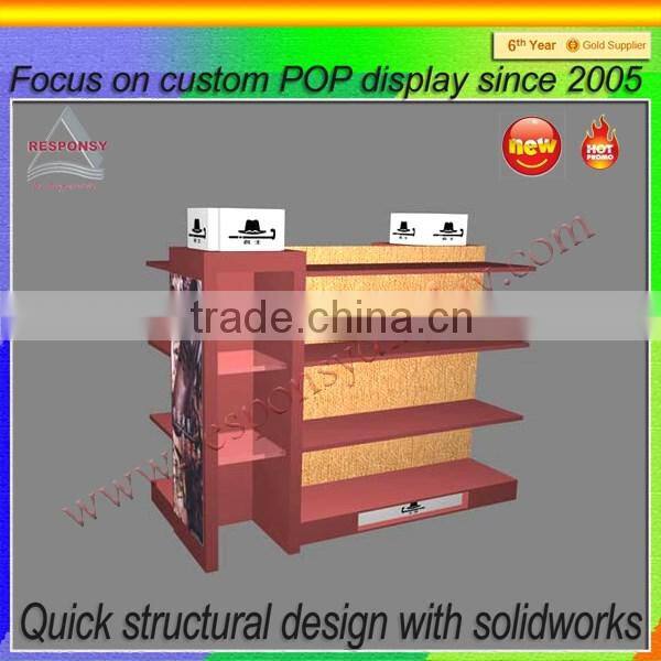 ODM & OEM food accessory products wood display shelves for supermarket promotion