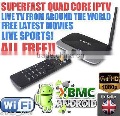 QUAD-CORE ANDROID IPTV TV BOX, WORLD TV,FREE MOVIES, SPORT