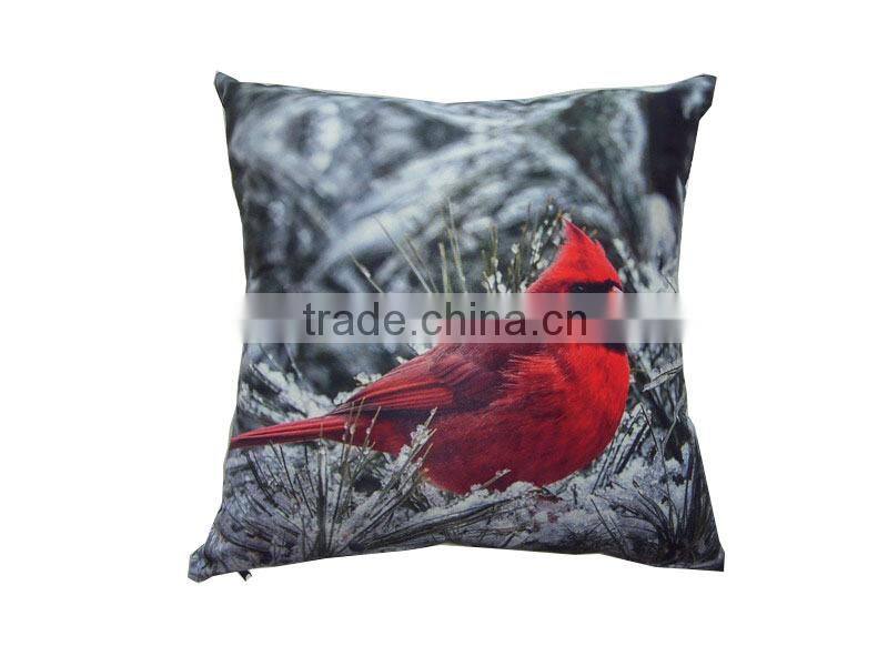 Christmas Red Bird Photo Print Cushion Covers