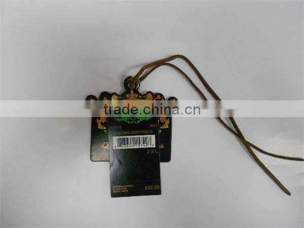 recycled jeans garment jeans paper hang tag with strings