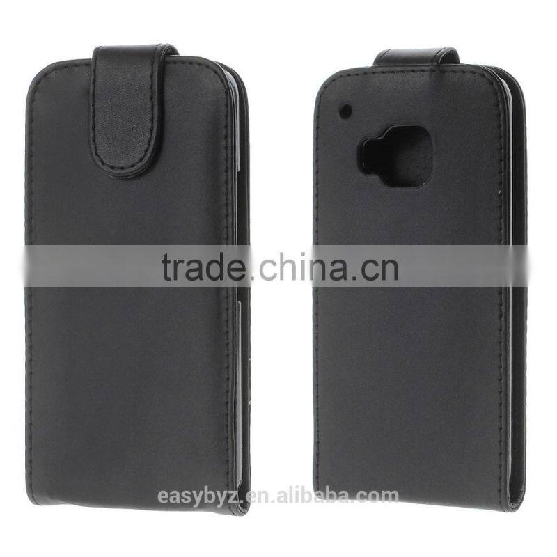 Black Vertical Flip Leather Case for HTC One M9, for HTC One M9 PC+PU Leather Case, for HTC One M9 Folio Vertical Case Cover