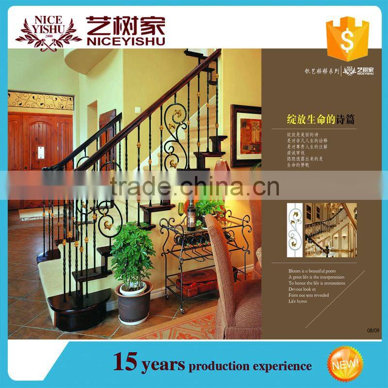 Wholesales low price wrought iron stair railing, garden stair railing, baluster design