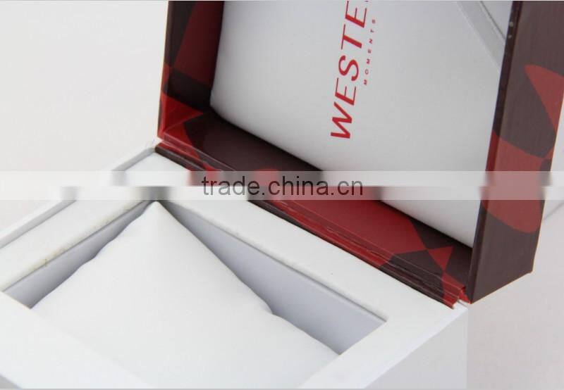 Unique custom watch box packaing with metal plate Logo