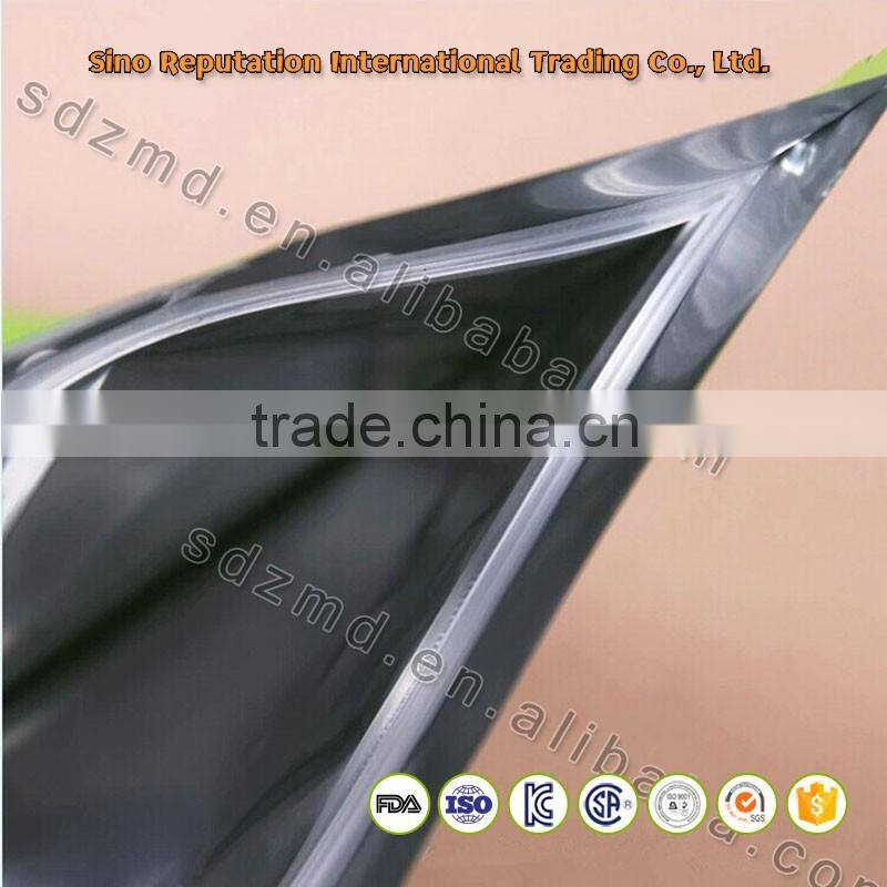 Best price 3 side sealed aluminum foil tea bag with zipper top