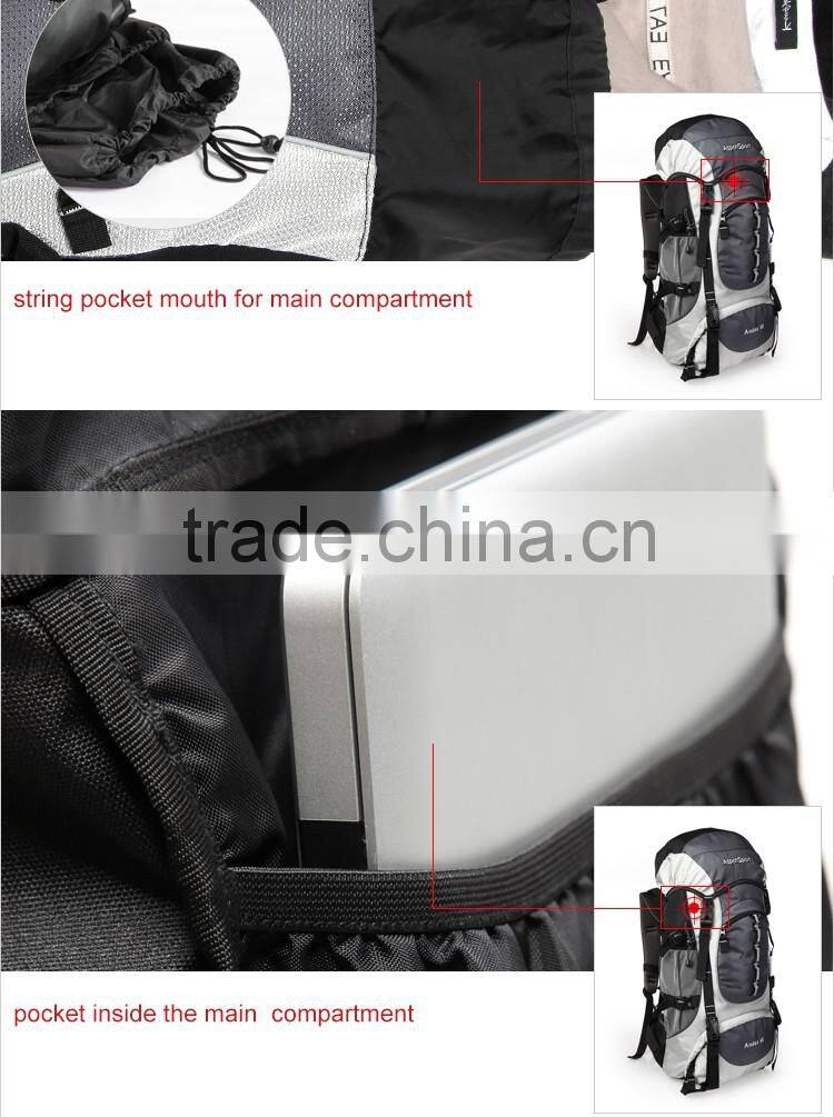Waterproof polyester camping hiking backpack china