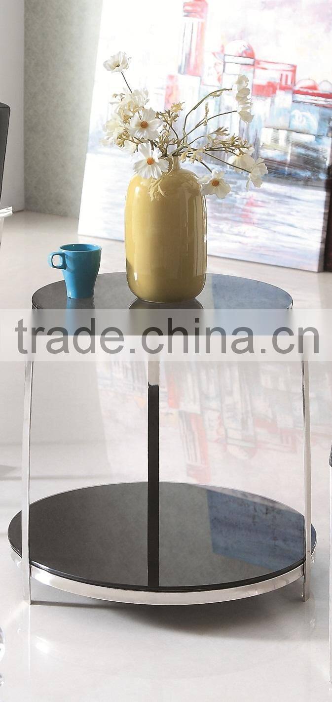 Glass new design corner table