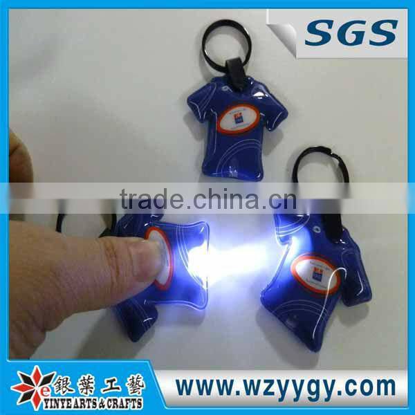 Football team design led light keychains key rings